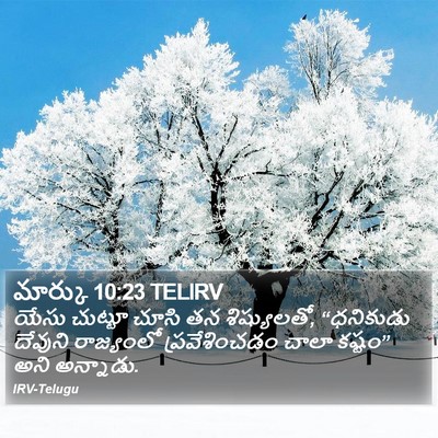 మార్కు 10:23 TELIRV Bible Verse Image