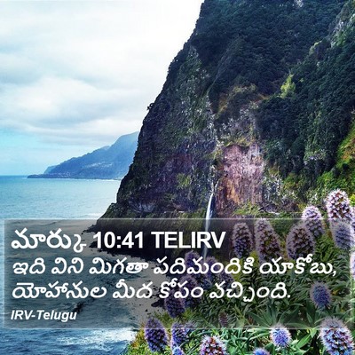 మార్కు 10:41 TELIRV Bible Verse Image