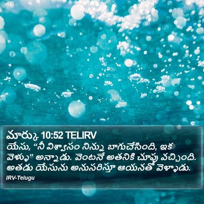 మార్కు 10:52 TELIRV Bible Verse Image