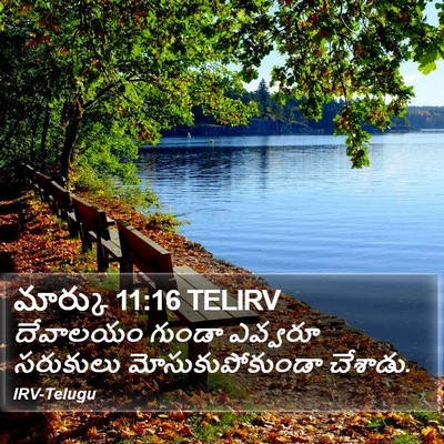 మార్కు 11:16 TELIRV Bible Verse Image