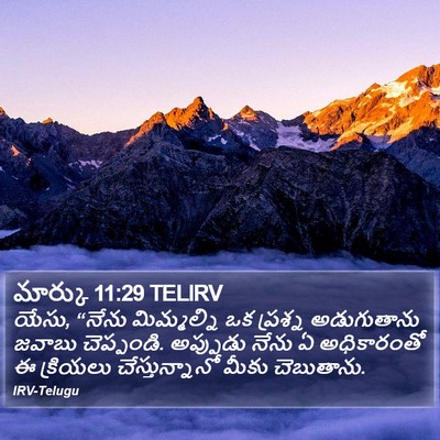 మార్కు 11:29 TELIRV Bible Verse Image