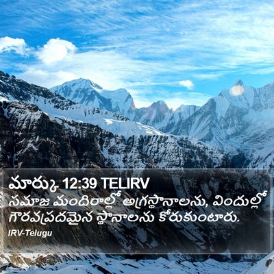 మార్కు 12:39 TELIRV Bible Verse Image