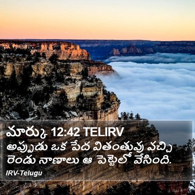 మార్కు 12:42 TELIRV Bible Verse Image