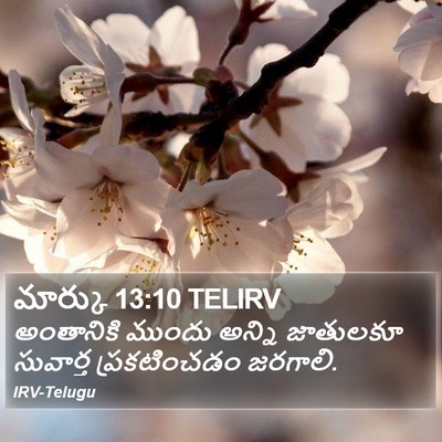 మార్కు 13:10 TELIRV Bible Verse Image