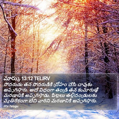 మార్కు 13:12 TELIRV Bible Verse Image