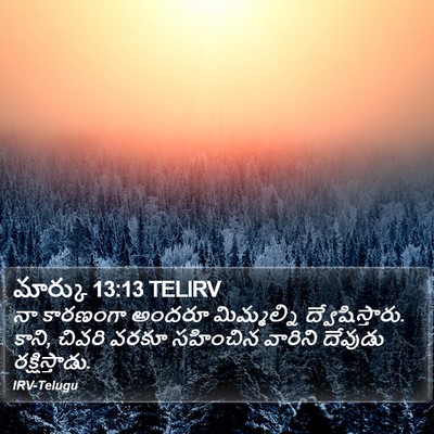 మార్కు 13:13 TELIRV Bible Verse Image
