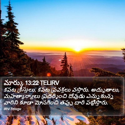 మార్కు 13:22 TELIRV Bible Verse Image