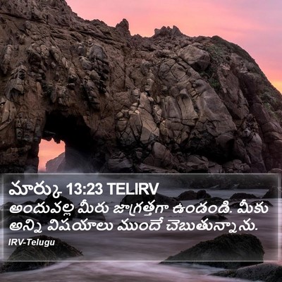 మార్కు 13:23 TELIRV Bible Verse Image