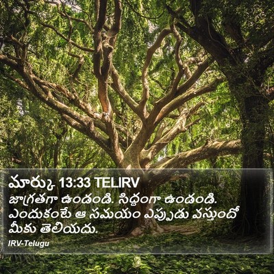 మార్కు 13:33 TELIRV Bible Verse Image