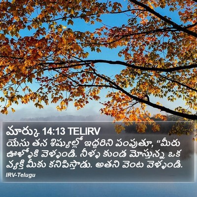 మార్కు 14:13 TELIRV Bible Verse Image