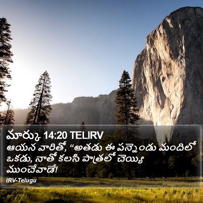 మార్కు 14:20 TELIRV Bible Verse Image