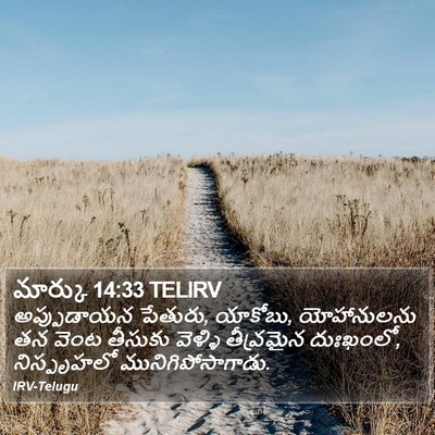 మార్కు 14:33 TELIRV Bible Verse Image