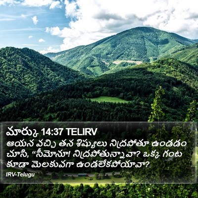 మార్కు 14:37 TELIRV Bible Verse Image