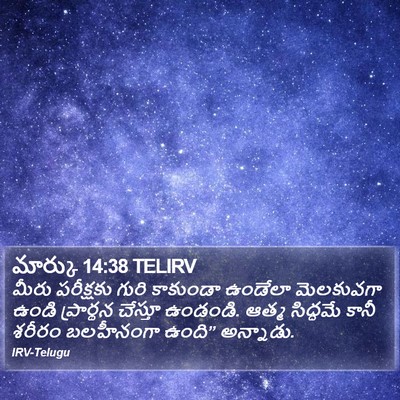 మార్కు 14:38 TELIRV Bible Verse Image