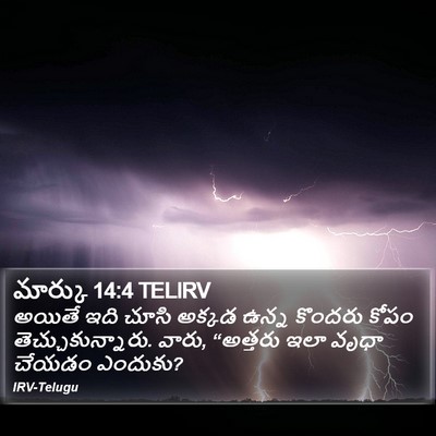 మార్కు 14:4 TELIRV Bible Verse Image