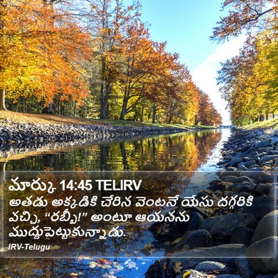 మార్కు 14:45 TELIRV Bible Verse Image