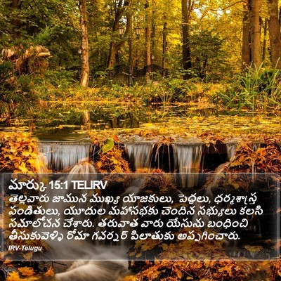 మార్కు 15:1 TELIRV Bible Verse Image
