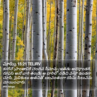 మార్కు 15:21 TELIRV Bible Verse Image
