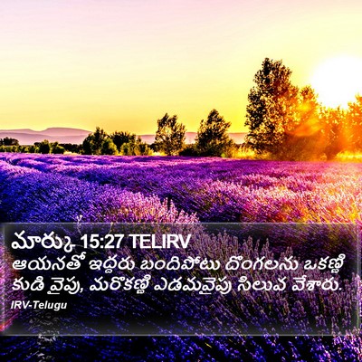 మార్కు 15:27 TELIRV Bible Verse Image