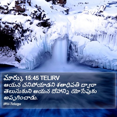 మార్కు 15:45 TELIRV Bible Verse Image