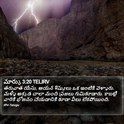 మార్కు 3:20 TELIRV Bible Verse Image