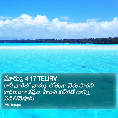మార్కు 4:17 TELIRV Bible Verse Image