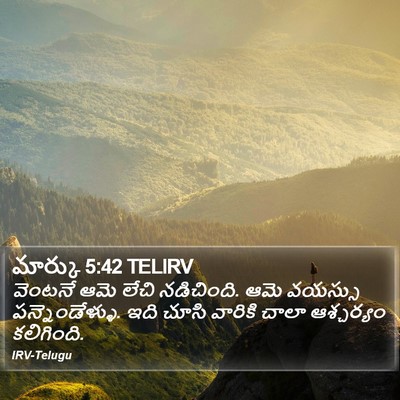 మార్కు 5:42 TELIRV Bible Verse Image