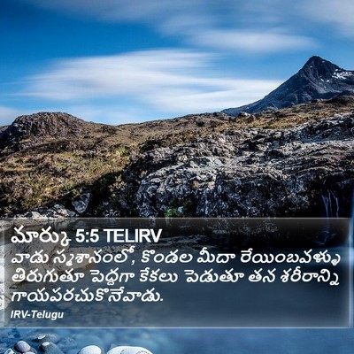 మార్కు 5:5 TELIRV Bible Verse Image