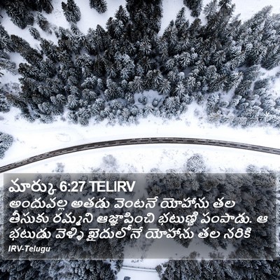 మార్కు 6:27 TELIRV Bible Verse Image