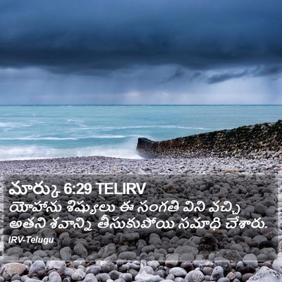 మార్కు 6:29 TELIRV Bible Verse Image