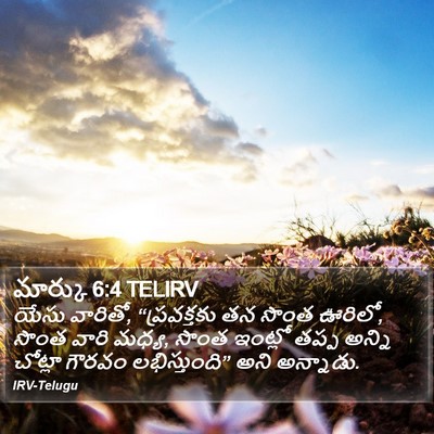 మార్కు 6:4 TELIRV Bible Verse Image