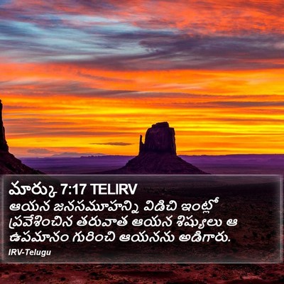 మార్కు 7:17 TELIRV Bible Verse Image