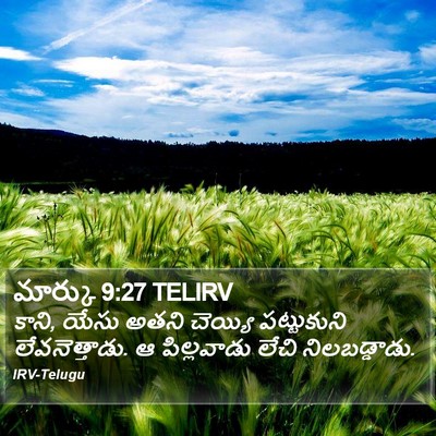 మార్కు 9:27 TELIRV Bible Verse Image