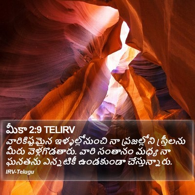 మీకా 2:9 TELIRV Bible Verse Image