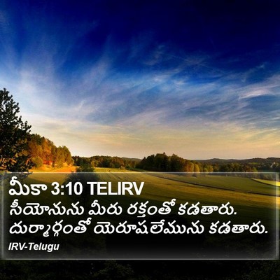 మీకా 3:10 TELIRV Bible Verse Image