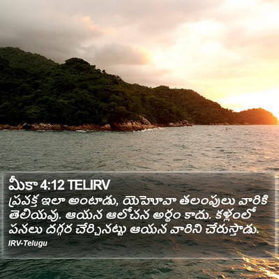మీకా 4:12 TELIRV Bible Verse Image
