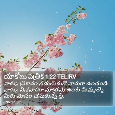 యాకోబు పత్రిక 1:22 TELIRV Bible Verse Image