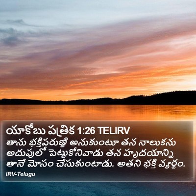 యాకోబు పత్రిక 1:26 TELIRV Bible Verse Image