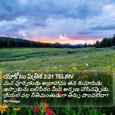 యాకోబు పత్రిక 2:21 TELIRV Bible Verse Image