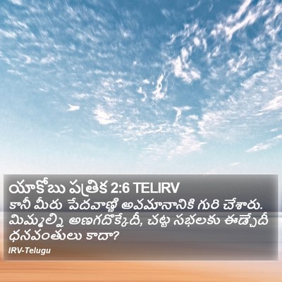 యాకోబు పత్రిక 2:6 TELIRV Bible Verse Image