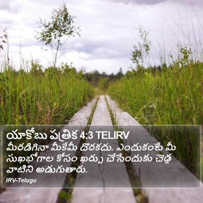యాకోబు పత్రిక 4:3 TELIRV Bible Verse Image