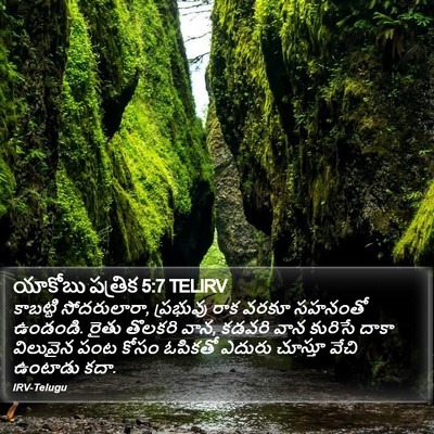 యాకోబు పత్రిక 5:7 TELIRV Bible Verse Image