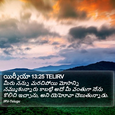 యిర్మీయా 13:25 TELIRV Bible Verse Image