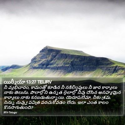 యిర్మీయా 13:27 TELIRV Bible Verse Image