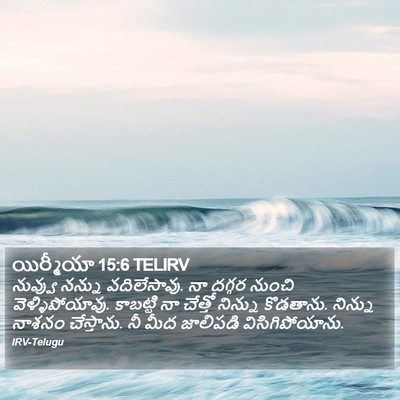 యిర్మీయా 15:6 TELIRV Bible Verse Image
