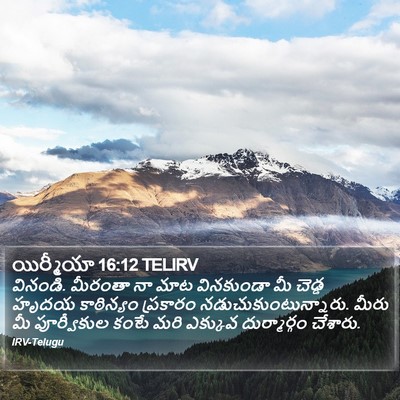 యిర్మీయా 16:12 TELIRV Bible Verse Image