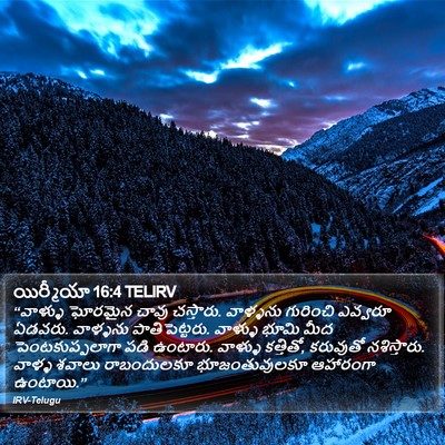 యిర్మీయా 16:4 TELIRV Bible Verse Image