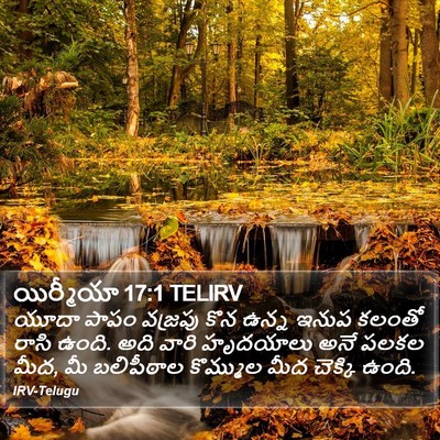 యిర్మీయా 17:1 TELIRV Bible Verse Image