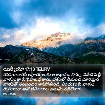 యిర్మీయా 17:13 TELIRV Bible Verse Image