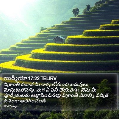 యిర్మీయా 17:22 TELIRV Bible Verse Image
